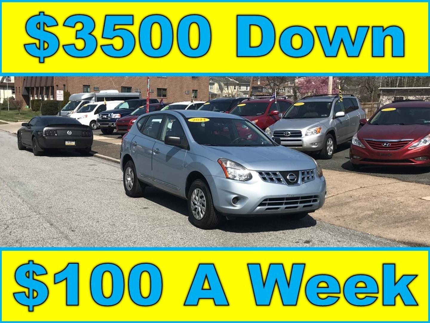 2014 Blue /Gray Nissan Rogue S (JN8AS5MV1EW) with an 2.5 V4 engine, Automatic transmission, located at 577 Chester Pike, Prospect Park, PA, 19076, (610) 237-1015, 39.886154, -75.302338 - Photo#0